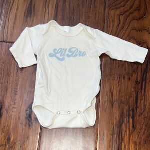 Lil Bro Cream Baby Onesie